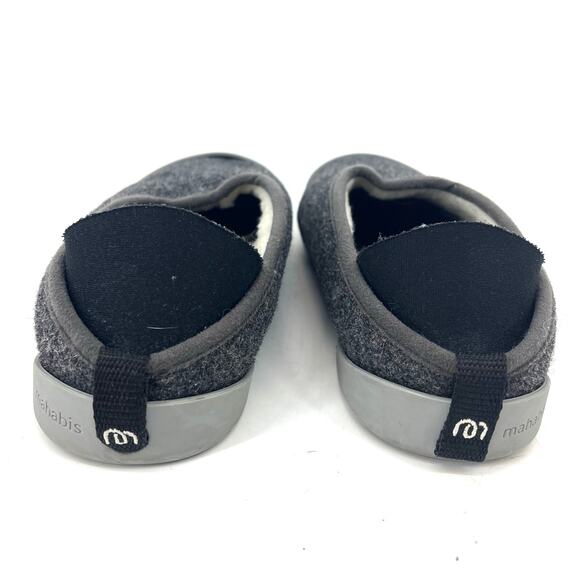 Mahabis Women's 9.5 EU40 Gray Felted Wool Detachable Sole Slip on Slippers - Picture 4 of 7